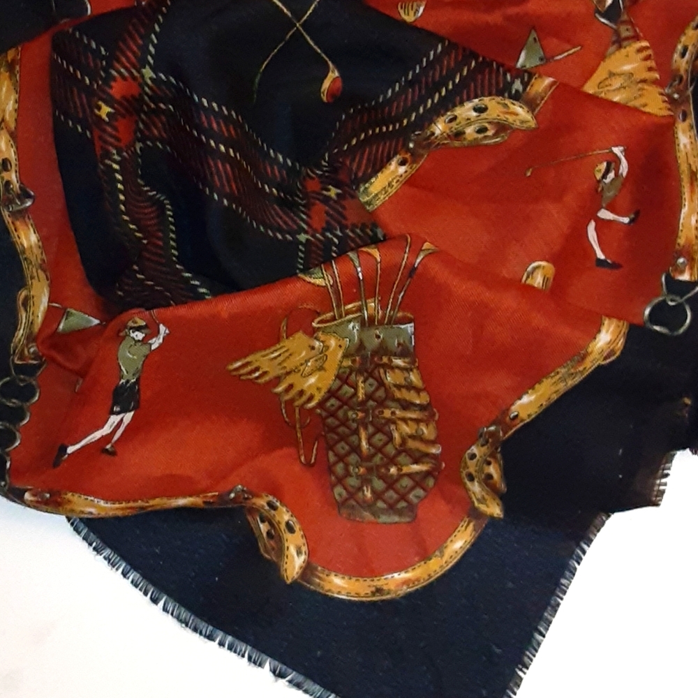 SCARF SQUARE GOLF COTTON